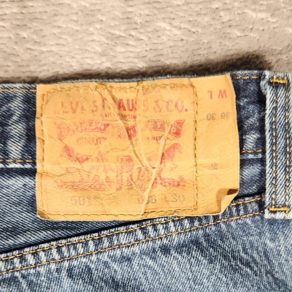 Levi's 501 Original Fit Jeans Mens‎ 36x30 Blue Excellent Straight Leg Button Fly